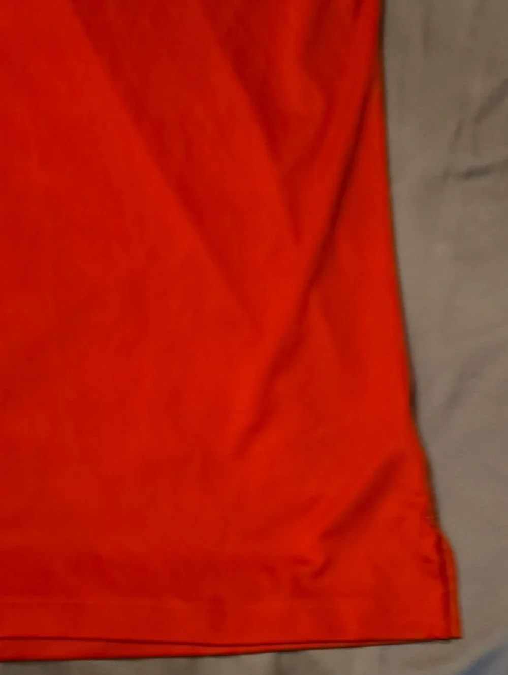 adidas Men’s Orange-Red Polo with Contrast Trim